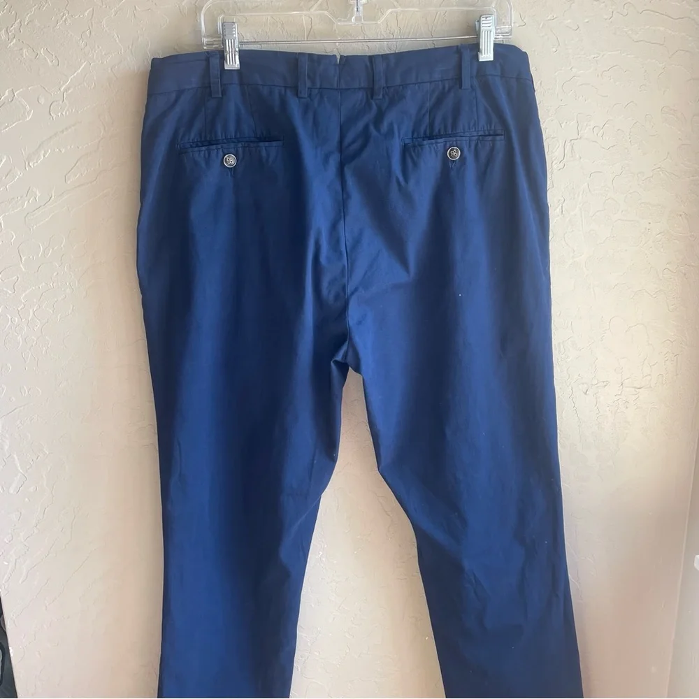 PETER MILLAR  GOLF FLAT FRONT TROUSER PANTS NAVY BLUE 36 X 35 SLIM FIT
